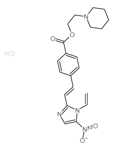 2-(1-piperidyl)ethyl 4-[(E)-2-(1-ethenyl-5-nitro-imidazol-2-yl)ethenyl]benzoate structure