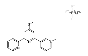 N''-methyl-4'-methylthio-2,2':6',3''-terpyridinium hexafluorophosphate Structure