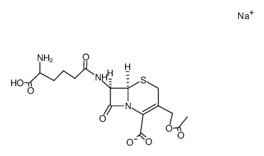 sodium hydrogen [6R-(6alpha,7beta)]-3-(acetoxymethyl)-7-[(5-amino-5-carboxylato-1-oxopentyl)amino]-8-oxo-5-thia-1-azabicyclo[4.2.0]oct-2-ene-2-carboxylate picture