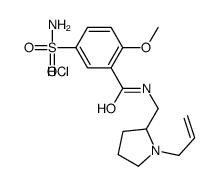 N-[[1-(allyl)-2-pyrrolidinyl]methyl]-5-(aminosulphonyl)-2-methoxybenzamide monohydrochloride结构式