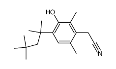 4-tert.-octyl-2,6-dimethyl-3-hydroxyphenylacetonitrile结构式