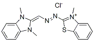 Benzothiazolium,2-[[(1,3-dihydro-1,3-dimethyl-2H-benzimidazol-2-ylidene)methyl]azo]-3-methyl-,chloride structure