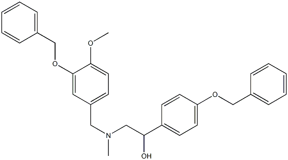 α-[[[[4-Methoxy-3-(phenylmethoxy)phenyl]methyl]methylamino]methyl]-4-(phenylmethoxy)benzenemethanol Structure