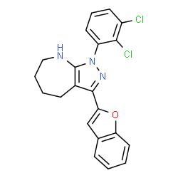 Pyrazolo[3,4-b]azepine, 3-(2-benzofuranyl)-1-(2,3-dichlorophenyl)-1,4,5,6,7,8-hexahydro- (9CI) structure