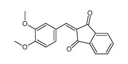 2-[(3,4-dimethoxyphenyl)methylidene]indene-1,3-dione结构式