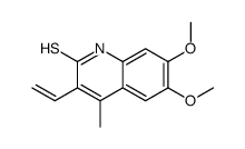 3-ethenyl-6,7-dimethoxy-4-methyl-1H-quinoline-2-thione结构式