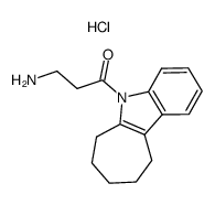 3-Amino-1-(7,8,9,10-tetrahydro-6H-cyclohepta[b]indol-5-yl)-propan-1-one; hydrochloride结构式