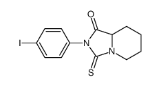 2-(4-iodophenyl)-3-sulfanylidene-6,7,8,8a-tetrahydro-5H-imidazo[1,5-a]pyridin-1-one结构式