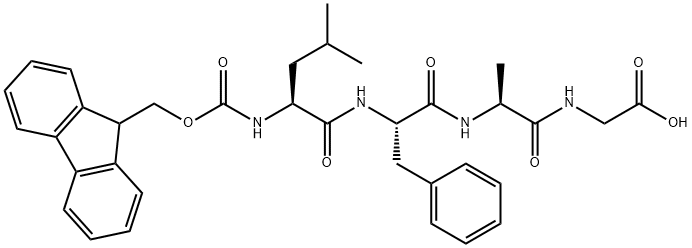 Glycine, N-[(9H-fluoren-9-ylmethoxy)carbonyl]-L-leucyl-L-phenylalanyl-L-alanyl- (9CI) picture