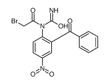 N-(2-benzoyl-4-nitrophenyl)-2-bromo-N-carbamoylacetamide Structure