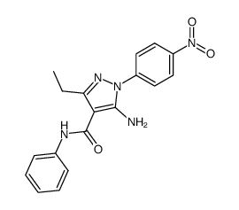 5-amino-3-ethyl-1-(4-nitro-phenyl)-1H-pyrazole-4-carboxylic acid anilide结构式