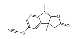 3a,8-dimethyl-5-thiocyanato-3,3a,8,8a-tetrahydro-furo[2,3-b]indol-2-one Structure