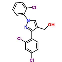 (3-(2,4-DICHLOROPHENYL)-1-(2-CHLOROPHENYL)-1H-PYRAZOL-4-YL)METHANOL结构式