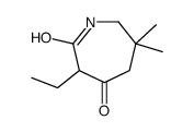 3-ethyl-6,6-dimethylazepane-2,4-dione结构式