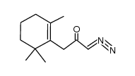 1-diazo-3-(2,6,6-trimethylcyclohex-1-en-1-yl)propan-2-one结构式