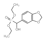 Phosphonic acid,P-(1,3-benzodioxol-5-ylhydroxymethyl)-, diethyl ester structure