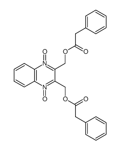 2,3-bis(phenylacetoxymethyl)quinoxaline 1,4-di-N-oxide结构式