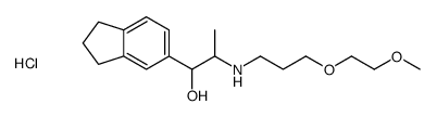 1-(2,3-dihydro-1H-inden-5-yl)-2-[3-(2-methoxyethoxy)propylamino]propan-1-ol,hydrochloride结构式