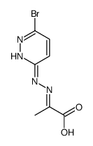 2-[(6-bromopyridazin-3-yl)hydrazinylidene]propanoic acid Structure