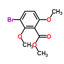 3-溴-2,6-二甲氧基苯甲酸甲酯结构式