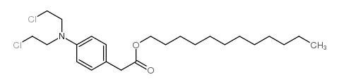 dodecyl 2-[4-[bis(2-chloroethyl)amino]phenyl]acetate structure