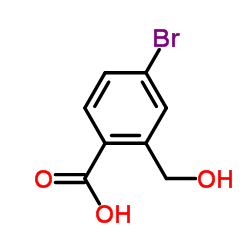 4-Bromo-2-(hydroxymethyl)benzoic acid structure