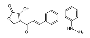 4-hydroxy-3-[(E)-3-phenylprop-2-enoyl]-2H-furan-5-one,phenylhydrazine Structure