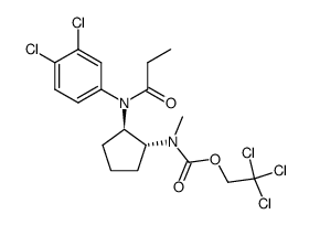 N-[trans-2-(2,2,2-trichloroethyl-N'-methylcarbamyl)cyclopentyl]-N-(3,4-dichlorophenyl)propanamide Structure