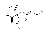 diethyl 2-(4-bromobut-2-enyl)-2-prop-1-enylpropanedioate Structure