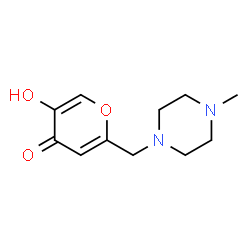 4H-Pyran-4-one, 5-hydroxy-2-[(4-methyl-1-piperazinyl)methyl]- (9CI)结构式