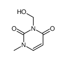 2,4(1H,3H)-Pyrimidinedione, 3-(hydroxymethyl)-1-methyl- Structure