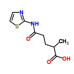 2-Methyl-5-oxo-5-(1,3-thiazol-2-ylamino)pentanoic acid Structure