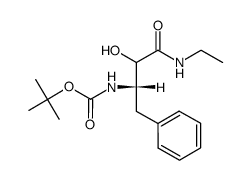 ((1S)-1-benzyl-3-ethylamino-2-hydroxy-3-oxopropyl)carbamic acid 1,1-dimethylethyl ester结构式