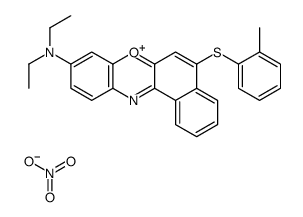 diethyl-[5-(2-methylphenyl)sulfanylbenzo[a]phenoxazin-9-ylidene]azanium,nitrate结构式