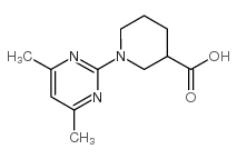 1-(4,6-二甲基嘧啶-2-基)哌啶-3-羧酸结构式