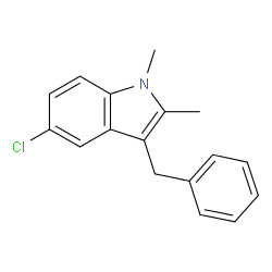 3-Benzyl-5-chloro-1,2-dimethyl-1H-indole结构式