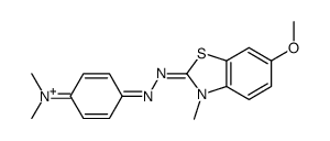 2-[[4-dimethylammonio)phenyl]azo]-6-methoxy-3-methylbenzothiazolium hydrogen phosphate Structure