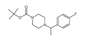 4-[(1S,1R)-1-(4-fluorophenyl)ethyl]piperazine-1-carboxylic acid tert-butyl ester Structure