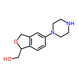 [5-(1-Piperazinyl)-1,3-dihydro-2-benzofuran-1-yl]methanol结构式