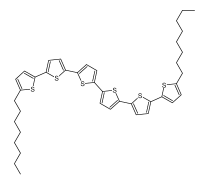 2-octyl-5-[5-[5-[5-[5-(5-octylthiophen-2-yl)thiophen-2-yl]thiophen-2-yl]thiophen-2-yl]thiophen-2-yl]thiophene Structure