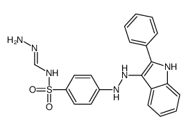 N-amino-N'-[4-[2-(2-phenyl-1H-indol-3-yl)hydrazinyl]phenyl]sulfonylmethanimidamide Structure