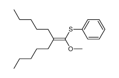 (1-methoxy-2-pentylhept-1-en-1-yl)(phenyl)sulfane结构式