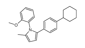 2-(4-cyclohexylphenyl)-1-(2-methoxyphenyl)-5-methylpyrrole结构式