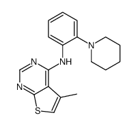 5-methyl-N-(2-piperidin-1-ylphenyl)thieno[2,3-d]pyrimidin-4-amine Structure