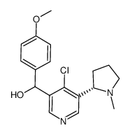 [4-chloro-5-(1-methylpyrrolidin-2-yl)pyridin-3-yl](4-methoxyphenyl)methanol Structure