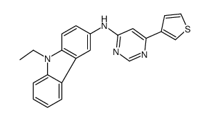 9-ethyl-N-(6-thiophen-3-ylpyrimidin-4-yl)carbazol-3-amine Structure