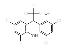 2,4-dichloro-6-[2,2,2-trichloro-1-(3,5-dichloro-2-hydroxy-phenyl)ethyl]phenol Structure