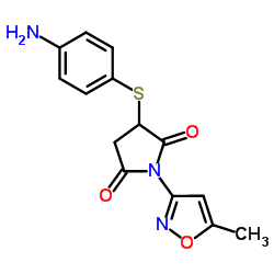 3-[(4-Aminophenyl)sulfanyl]-1-(5-methyl-1,2-oxazol-3-yl)-2,5-pyrrolidinedione结构式