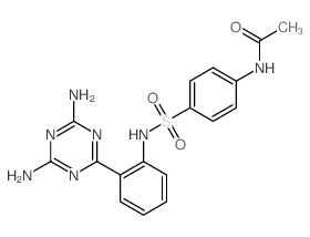 N-[4-[[2-(4,6-diamino-1,3,5-triazin-2-yl)phenyl]sulfamoyl]phenyl]acetamide结构式