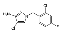 1H-Pyrazol-3-amine, 4-chloro-1-[(2-chloro-4-fluorophenyl)methyl] Structure